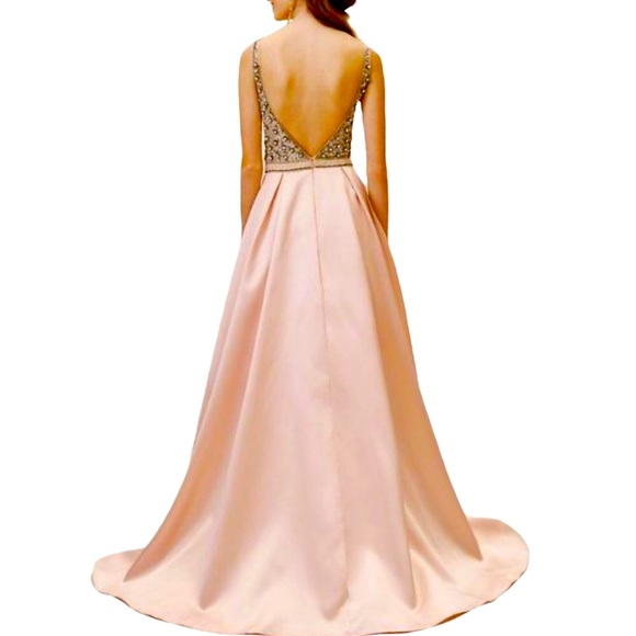 BHLDN Triest 4 & 12 Pink Embellished Wedding / Prom Formal Ball Gown - Picture 4 of 9